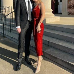 adelyn rae Velvet Orange/Red Dress